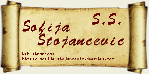 Sofija Stojančević vizit kartica